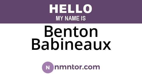 Benton Babineaux