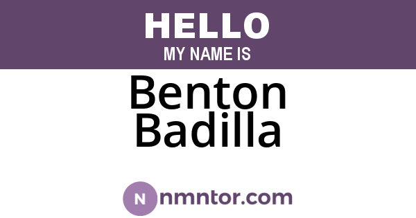 Benton Badilla