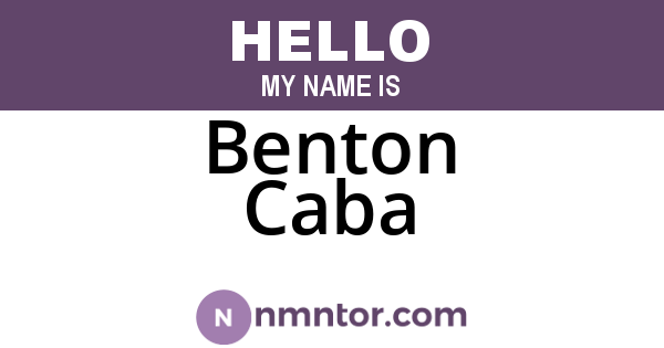 Benton Caba