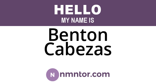 Benton Cabezas
