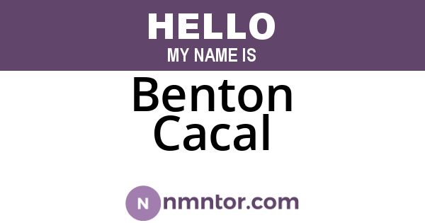 Benton Cacal