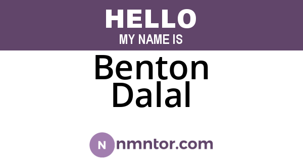 Benton Dalal