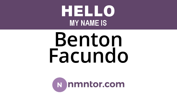 Benton Facundo
