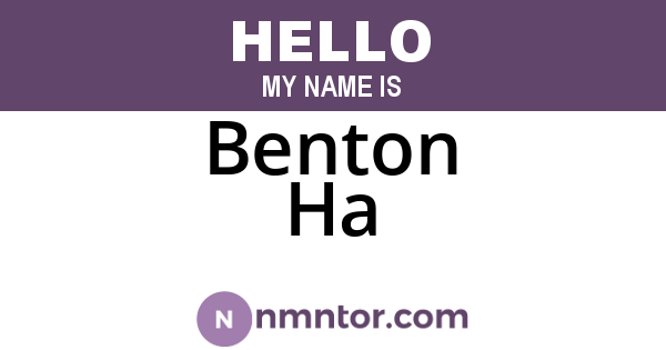 Benton Ha