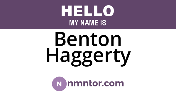 Benton Haggerty