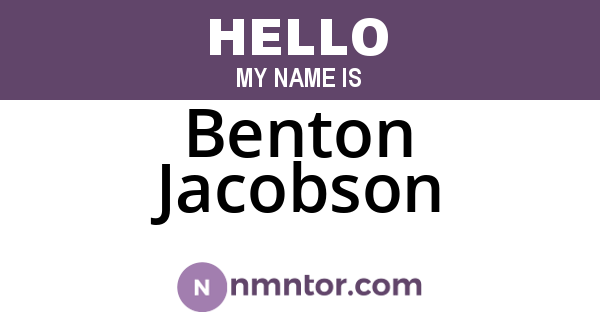 Benton Jacobson