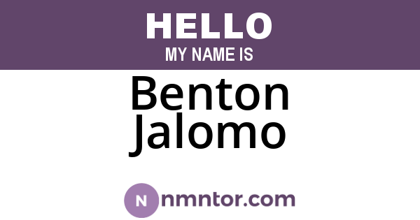 Benton Jalomo
