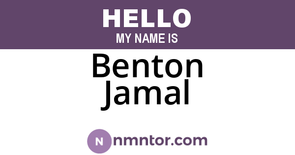 Benton Jamal