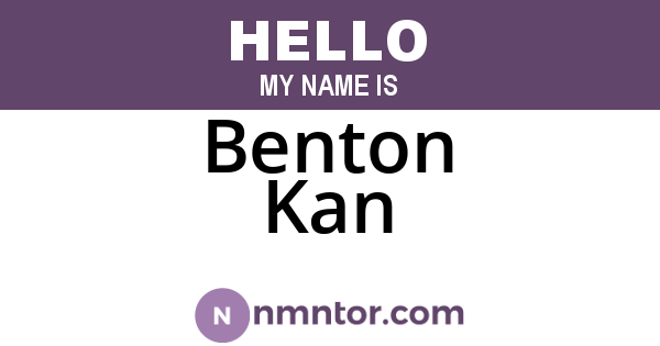Benton Kan
