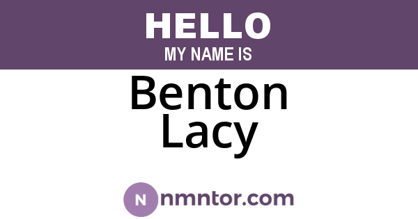 Benton Lacy