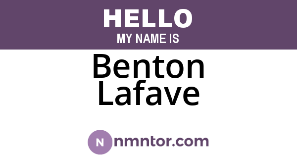 Benton Lafave