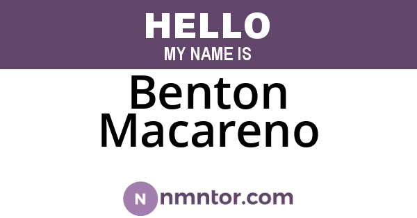 Benton Macareno