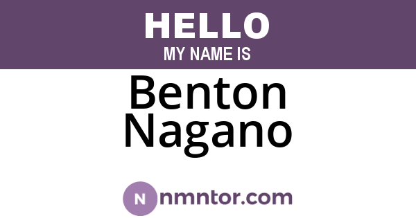 Benton Nagano