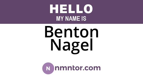 Benton Nagel