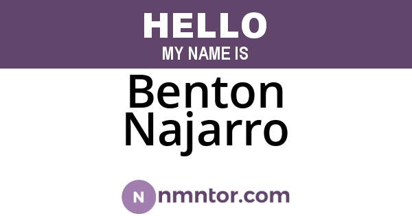 Benton Najarro