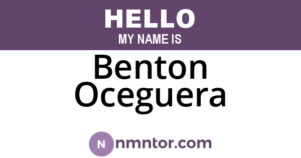 Benton Oceguera