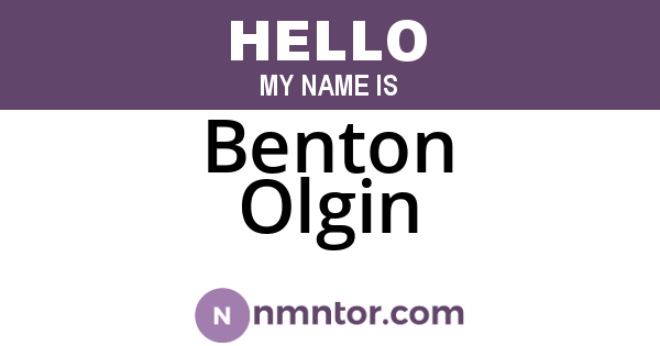 Benton Olgin