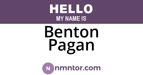 Benton Pagan