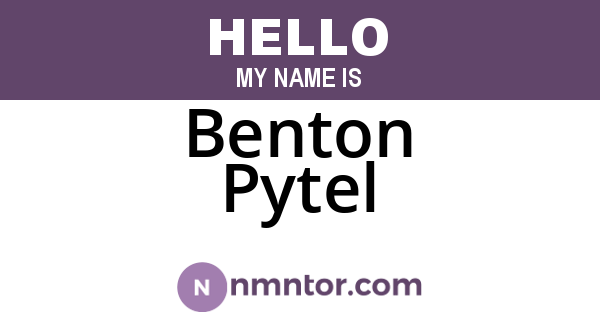 Benton Pytel