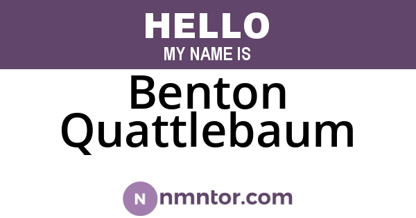 Benton Quattlebaum