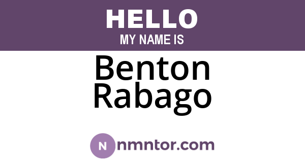Benton Rabago