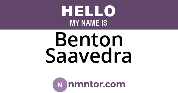 Benton Saavedra