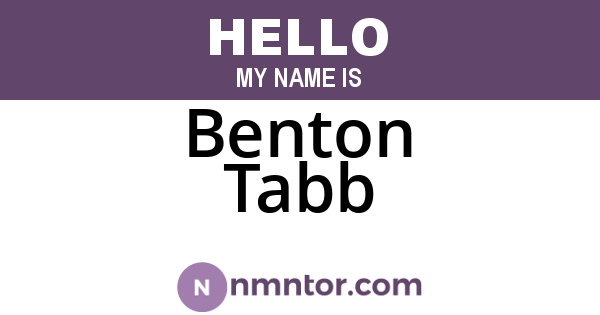 Benton Tabb