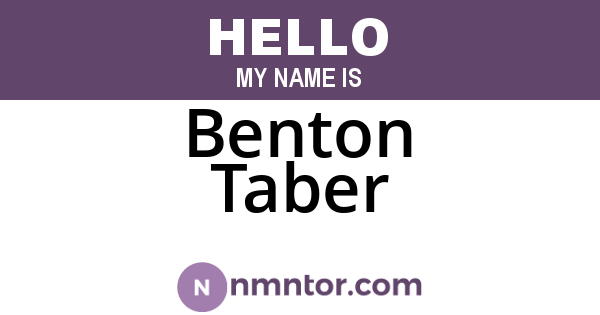 Benton Taber