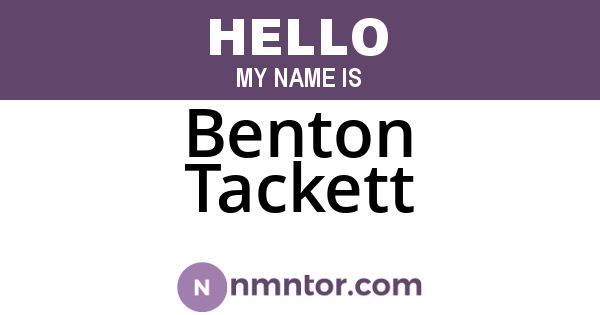 Benton Tackett