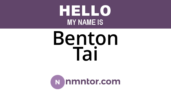 Benton Tai