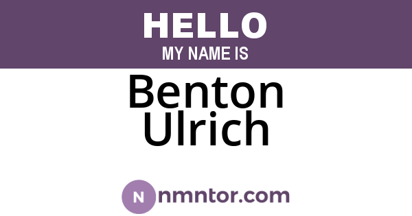 Benton Ulrich