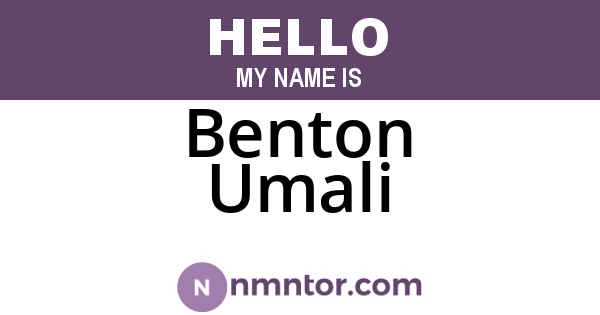 Benton Umali