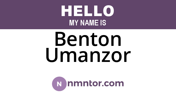 Benton Umanzor