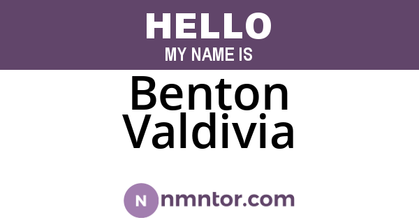 Benton Valdivia