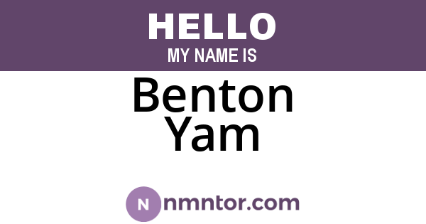 Benton Yam