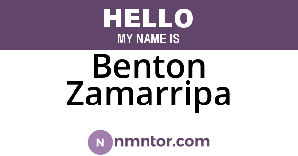 Benton Zamarripa