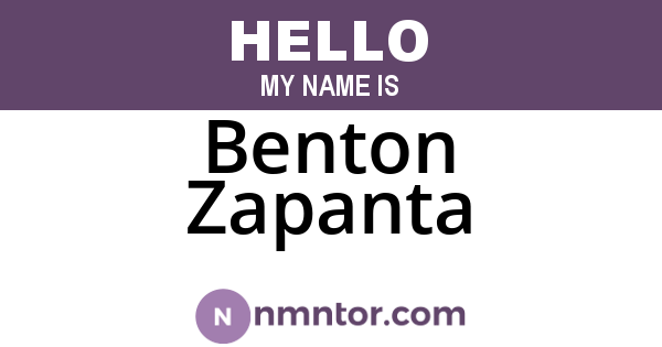 Benton Zapanta