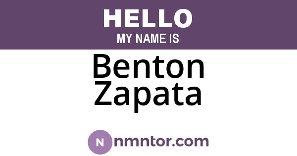 Benton Zapata