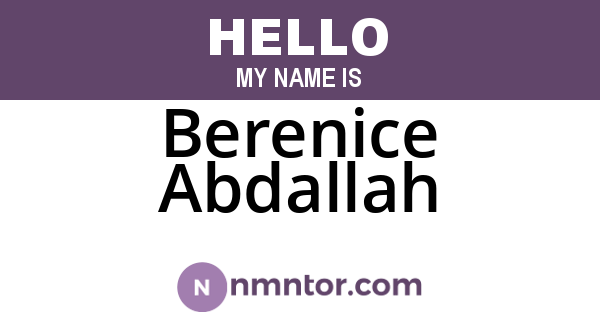 Berenice Abdallah
