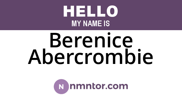 Berenice Abercrombie