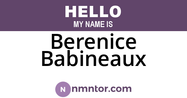 Berenice Babineaux