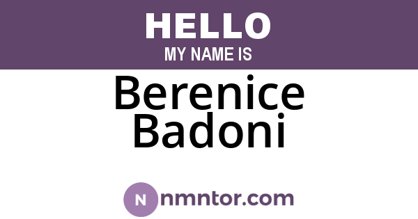 Berenice Badoni