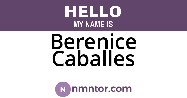 Berenice Caballes