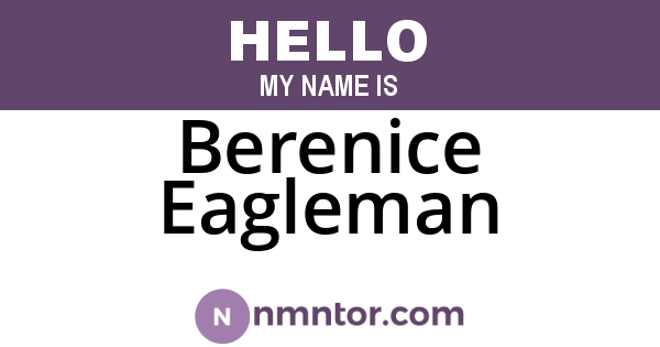 Berenice Eagleman