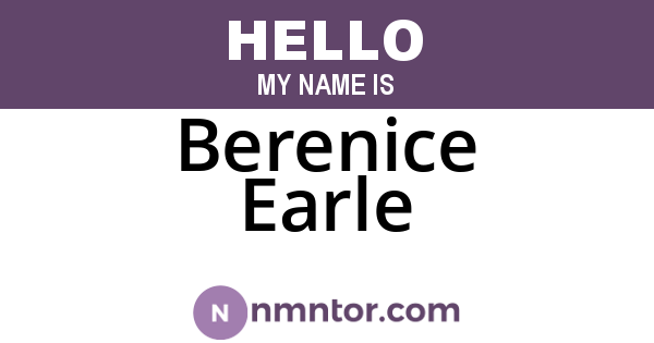Berenice Earle