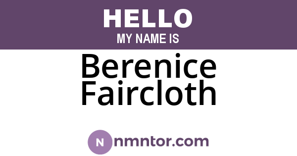 Berenice Faircloth