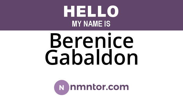 Berenice Gabaldon