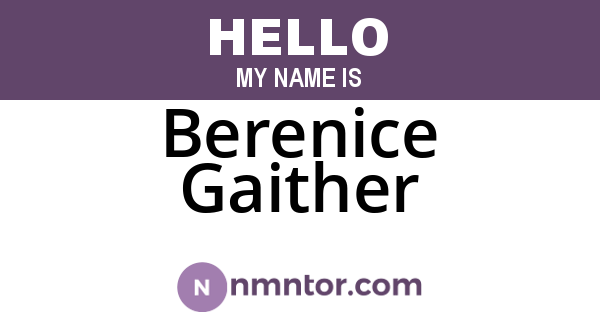 Berenice Gaither