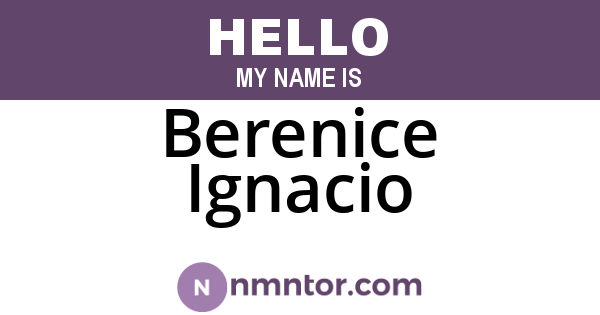 Berenice Ignacio