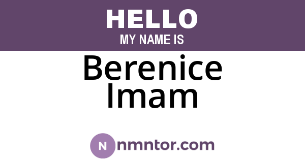 Berenice Imam